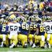 Head coach Brady Hoke talks to the team after the Michigan spring football game on Saturday, April 13. AnnArbor.com I Daniel Brenner